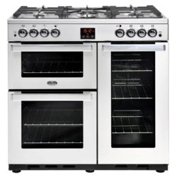 Belling Cookcentre 90G Professional 90cm Gas Range Cooker in Stainless Steel 444444075